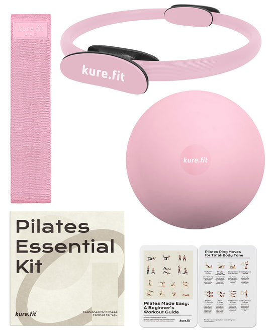 Pilates Essential Kit-Pilates Ring Resistance Bands Soft Pilates Ball