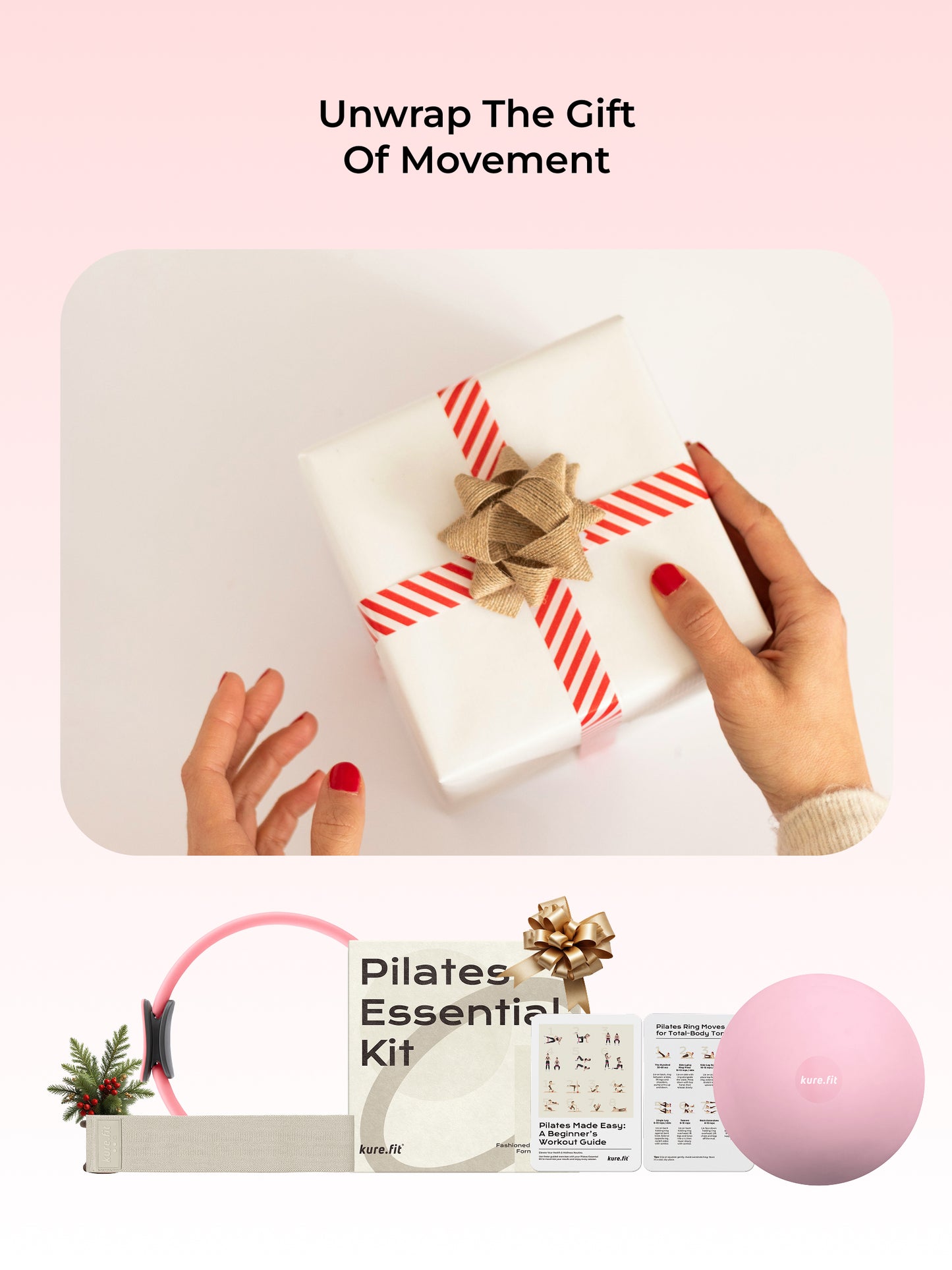 Pilates Essential Kit-Pilates Ring Resistance Bands Soft Pilates Ball